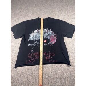 PATRIOT Skull Graphic T Shirt Black Short Sleeve Men's S